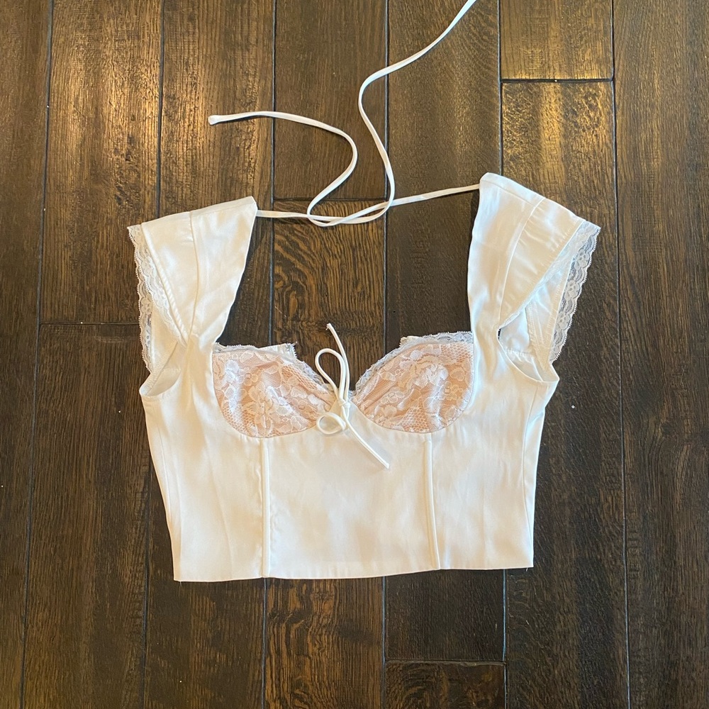 Princess Polly barely used white lace top